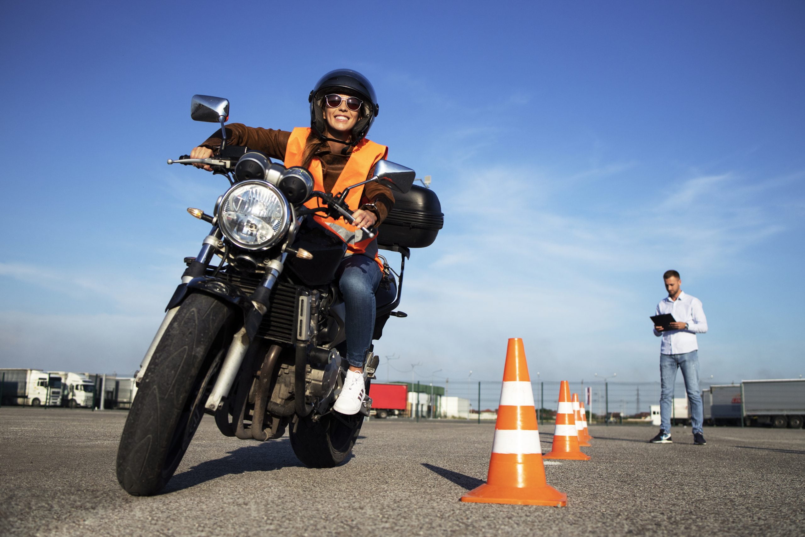 Female Motorcycle Rider Takes Endorsement course